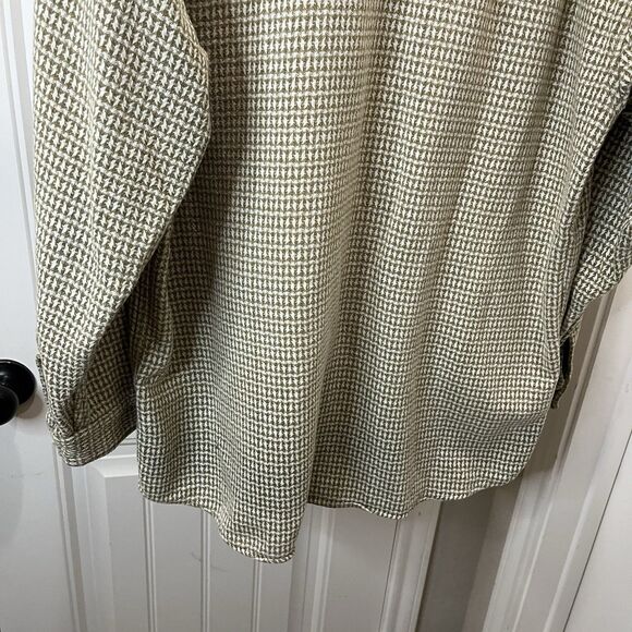 Bad Boy Vintage Shacket Jacket Shirt Button Up Thick Cotton Plaid Brown Green L - Picture 8 of 10